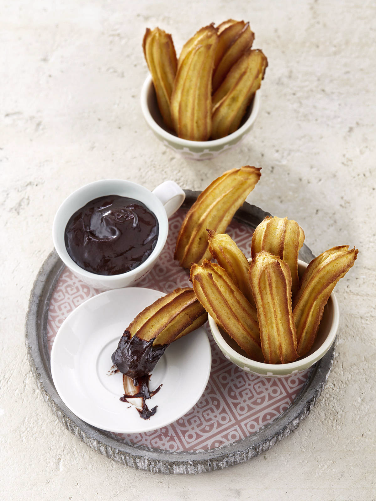 Mexikanische Churros mit Schokomandeldip